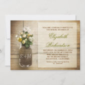 pays rustique mason jar nuptiale invitation (Devant)