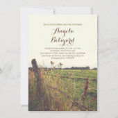 pays rustique nuptiale invitation (Devant)