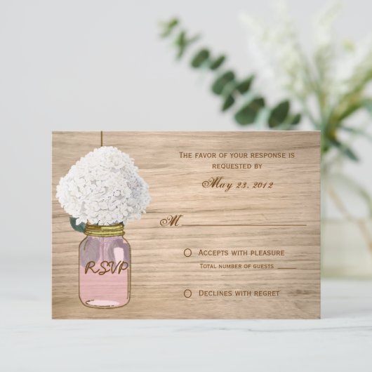 Pays Rustique Pot Mason Hydrangea RSVP (Debout devant)