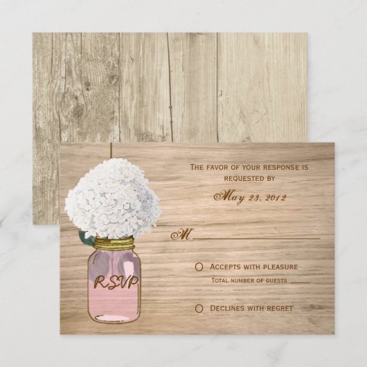Pays Rustique Pot Mason Hydrangea RSVP (Devant / Derrière)