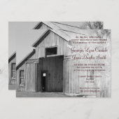 Pays Rustique Rural Grange Mariage Invitations (Devant / Derrière)