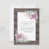 Pays rustique Succulent mariage floral RSVP (Devant)