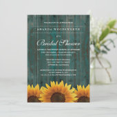 Pays Rustique Tournesol Bridal Invitations de douc (Debout devant)