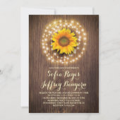 pays rustique tournesol grange invitations mariage (Devant)