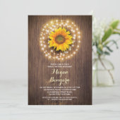 pays rustique tournesol nuptiale invitations (Debout devant)