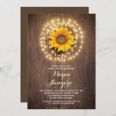 pays rustique tournesol nuptiale invitations (Devant / Derrière)