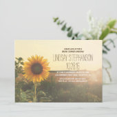 pays rustique tournesol nuptiale invitations (Debout devant)