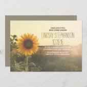 pays rustique tournesol nuptiale invitations (Devant / Derrière)