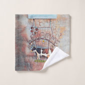 Pays rustique Western Cow Farmhouse (Gant de toilette)