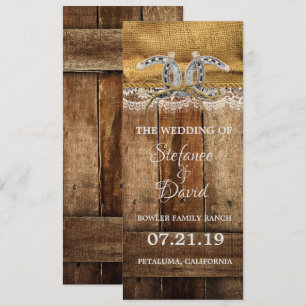 Pays Rustique Western Mariage Faire-part