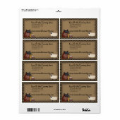 Pays Salette & Sheep Étiquette Modèle (Feuille entière)