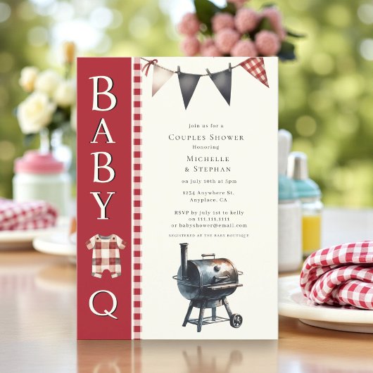 pays simple bébé q Baby shower Invitation