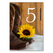 Pays Tournesol Mariage de l'Ouest Numéros de table (Par défaut)