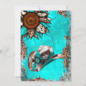 Pays Turquoise Bridesmaitres Luncheon Invitation (Dos)