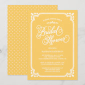 Pays Vintage| Invitation à la douche nuptiale (Devant / Derrière)