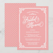 Pays Vintage| Invitation à la douche nuptiale (Devant / Derrière)