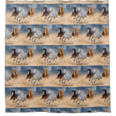 Pays Vivre Chevaux Sauvages Douche Rideau (Devant)