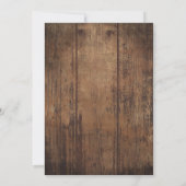 Pays Western Anniversaire Fête Invitation (Dos)