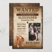 Pays Western Anniversaire Fête Invitation (Devant / Derrière)