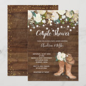 Pays Western Boots Couple Show Invitation (Devant / Derrière)