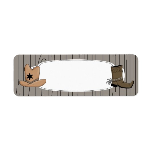 Pays Western Cowboy Étiquette (Devant)