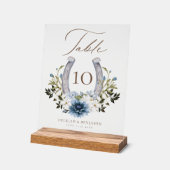 Pays Western Horseshoe Aquarelle Floral Crest (Angle)