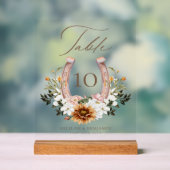 Pays Western Horseshoe Aquarelle Floral Crest (Neutre)