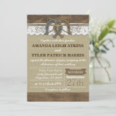 Pays Western Horseshoe Invitations de mariage (Debout devant)