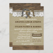 Pays Western Horseshoe Invitations de mariage (Devant / Derrière)