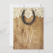 Pays Western Horseshoe Lace Wedding Invitations (Dos)