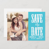 Pays Western Turquoise Enregistrer la date Carte p (Devant / Derrière)