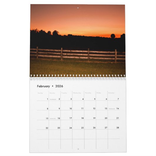 Paysage 2026 - Calendrier (Feb 2026)