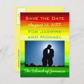 Paysage abstrait coloré - carte postale de date (Devant / Derrière)