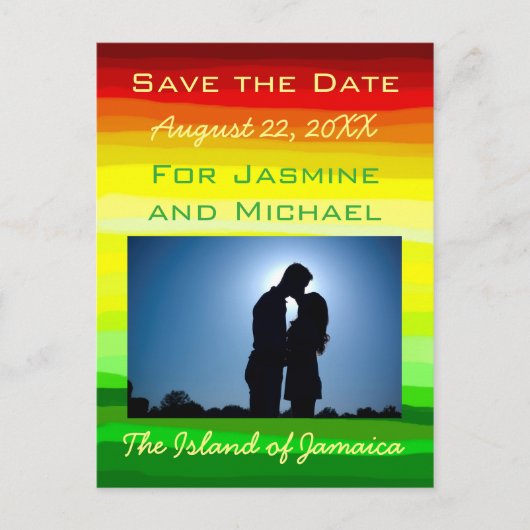 Paysage abstrait coloré - carte postale de date (Devant)