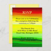 Paysage Abstrait coloré - Carte postale RSVP (Devant / Derrière)