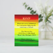 Paysage Abstrait coloré - Carte postale RSVP (Debout devant)