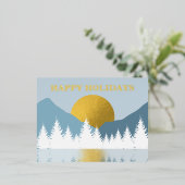 Paysage Abstrait Hiver doré Joyeuses vacances (Debout devant)