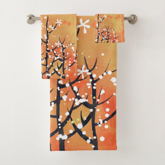 Paysage Abstrait moderne brûlé orange (En situation)