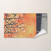 Paysage abstrait moderne orange brûlé (Serviette à main)