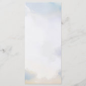 Paysage aquarelle avec nuages menu mariage (Dos)