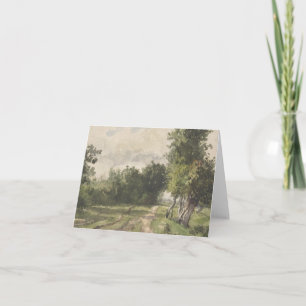 Paysage aquarelle du chemin - Troyon constant