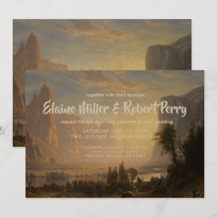 Paysage aquarelle Faire-part de mariage Yosemite
