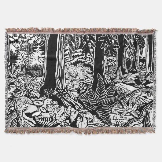 Paysage Art Forêt Blanche Lancer cadeau couverture (Devant)