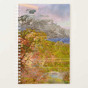 Paysage artistique de montagne et de rivière