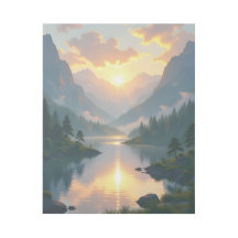 Paysage artistique de montagne naturel serein