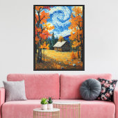 Paysage Automnal de Cabane Rustique Art Impression (Insitu(Salon))
