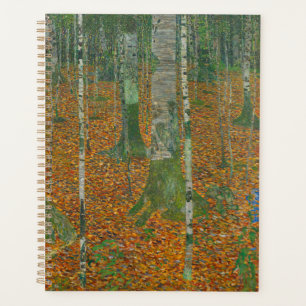 Paysage automnal de Klimt dans une forêt de boulea