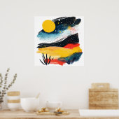 Paysage avec affiche Sun et Ni (Cuisine)