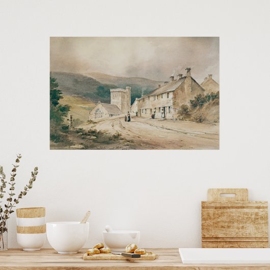 Paysage avec cottage Poster (Cuisine)