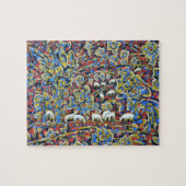 Paysage avec le puzzle très difficile de moutons (Horizontal)